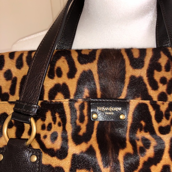 Yves SaInt Laurent Rive Gauche Leopard Print Bag - Picture 2 of 4